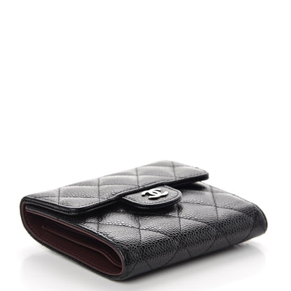 Chanel Caviar Quilted Compact Flap Wallet Black 3 of 8