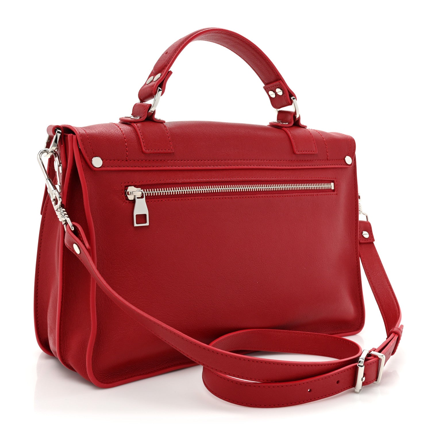 Proenza Schouler Lambskin Medium PS1 Satchel Chianti 3 of 12