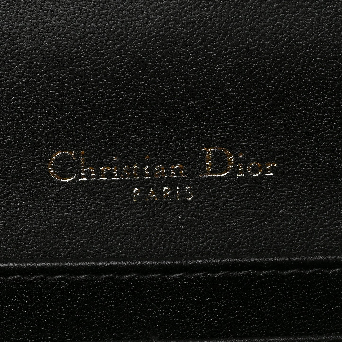 Lambskin Cannage Lady Dior Chain Pouch Black