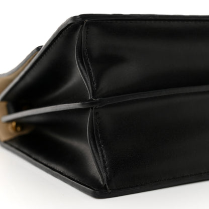 Fendi Vitello Liberty Bi-Color FF 1974 Embossed Small Kan U Shoulder Bag Maya Black 9 of 11