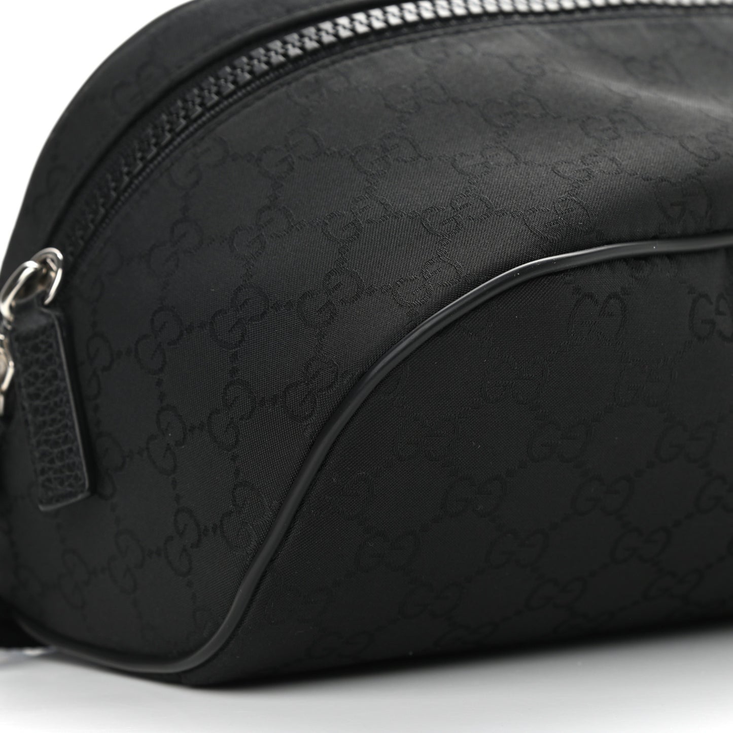 Nylon Monogram Fanny Pack Belt Bag Black