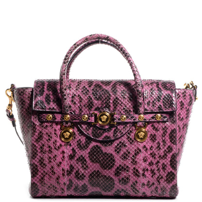Versace Watersnake Embossed Large Signature Tote Red 1 of 8
