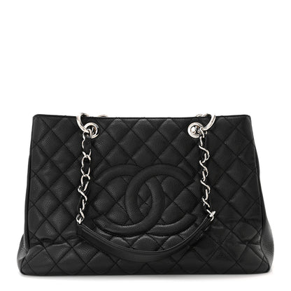 Chanel Caviar Quilted Grand Shopping Tote GST Black 1 of 10
