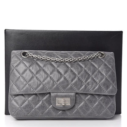 Chanel Aged Calfskin Quilted 50th Anniversary 2.55 Reissue 225 Flap Gris 12 of 12