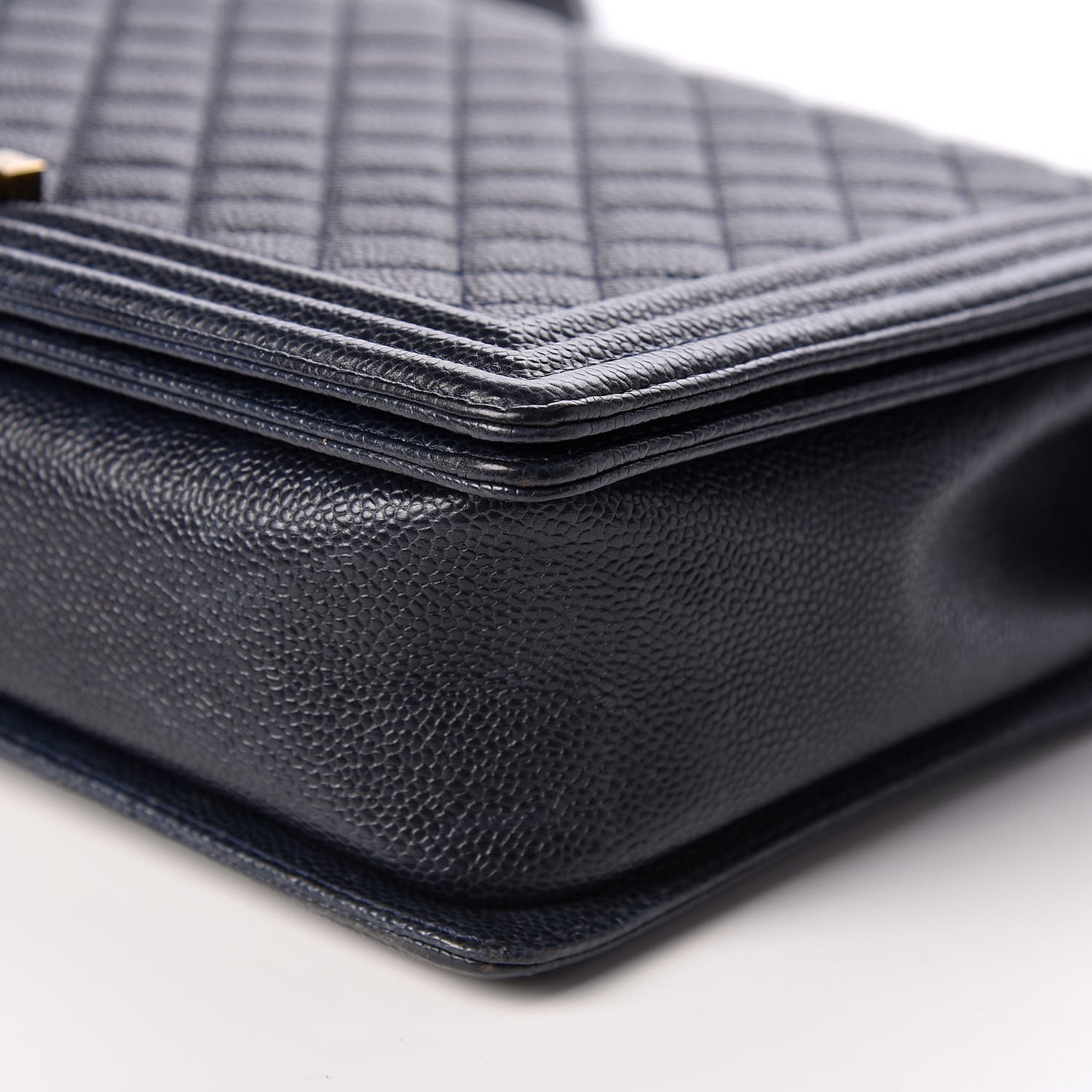 Caviar Quilted Large Boy Flap Blue