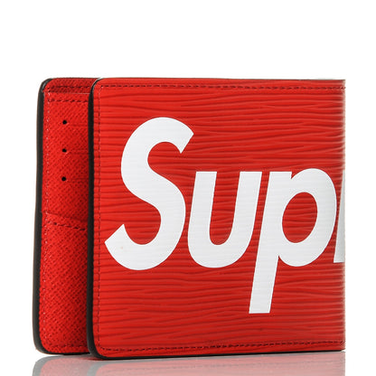 Louis Vuitton X SUPREME Epi Slender Wallet Red 3 of 8