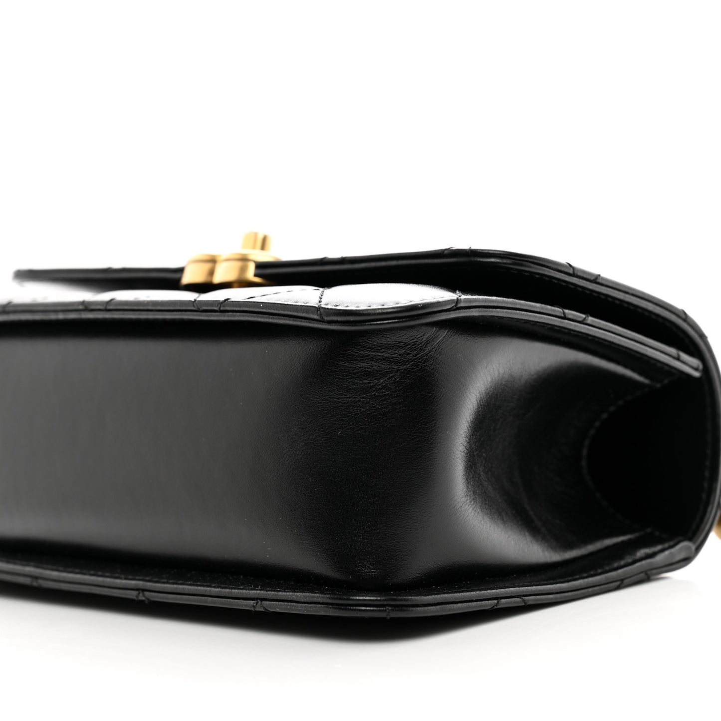 Calfskin Quilted Mini Perfect Fit Flap Black