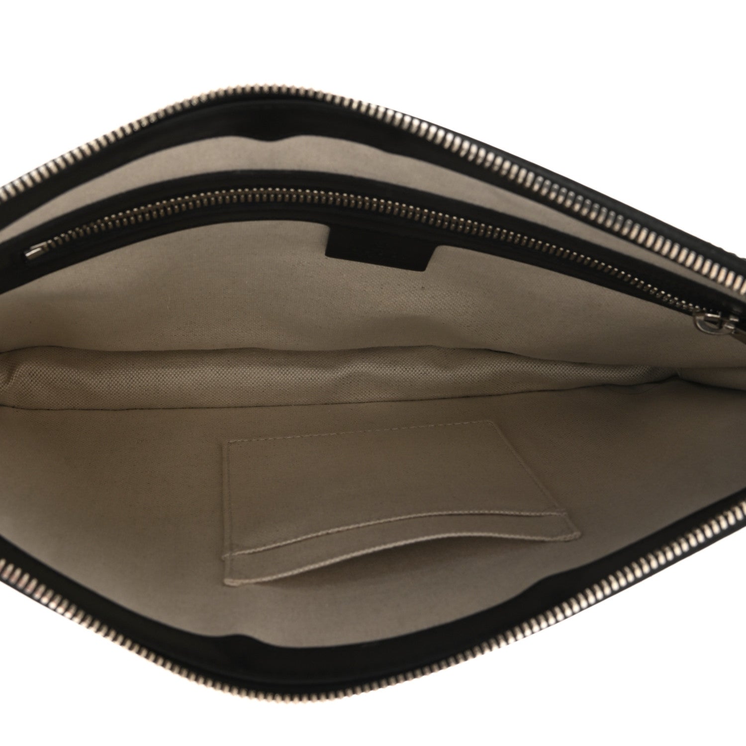 Gucci Calfskin GG Tennis Embossed Zip Pouch Black 5 of 7