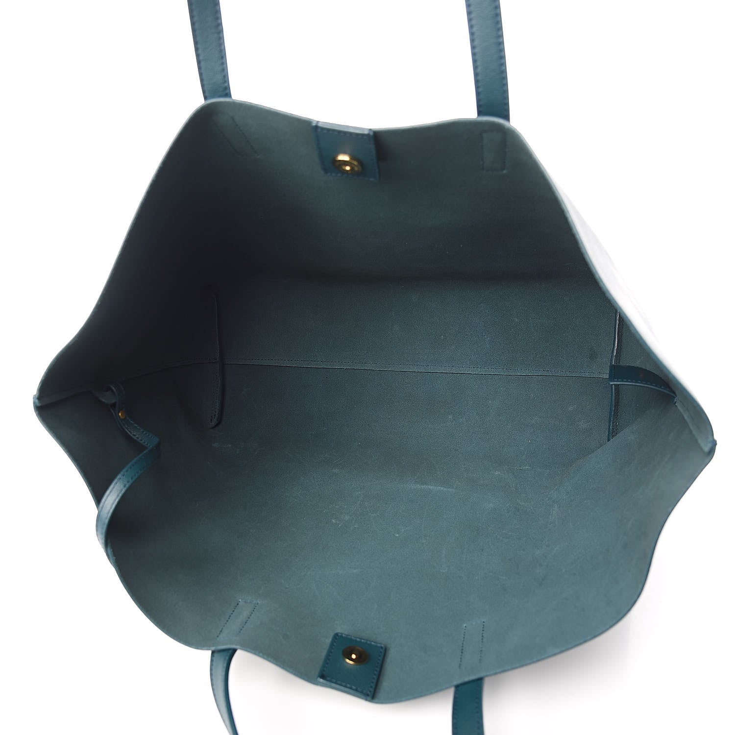 Saint Laurent Calfskin Large Shopping Tote Dark Turquoise 6 of 12