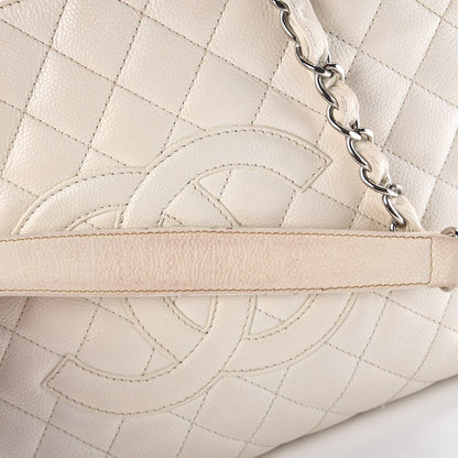 Chanel Caviar Quilted Grand Shopping Tote GST White 14 of 20