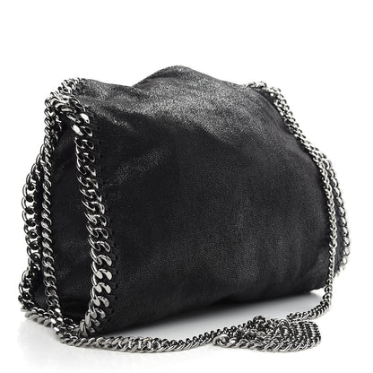 Stella McCartney Shaggy Deer Mini Falabella Fold Over Tote Black 3 of 8