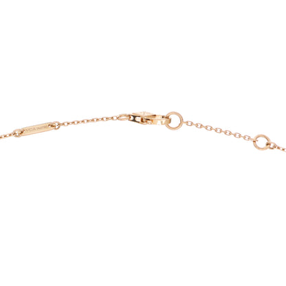Van Cleef & Arpels 18K Rose Gold Carnelian Sweet Alhambra Pendant Necklace 4 of 5
