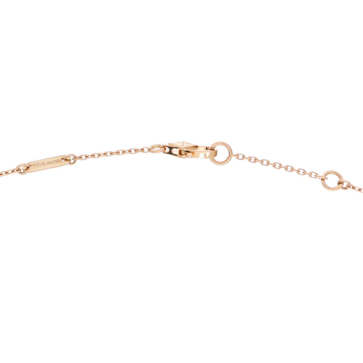 Van Cleef & Arpels 18K Rose Gold Carnelian Sweet Alhambra Pendant Necklace 4 of 5