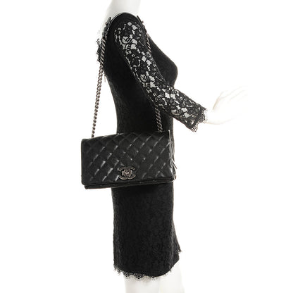 Chanel Metallic Goatskin Medium City Rock Flap Black 2 of 9