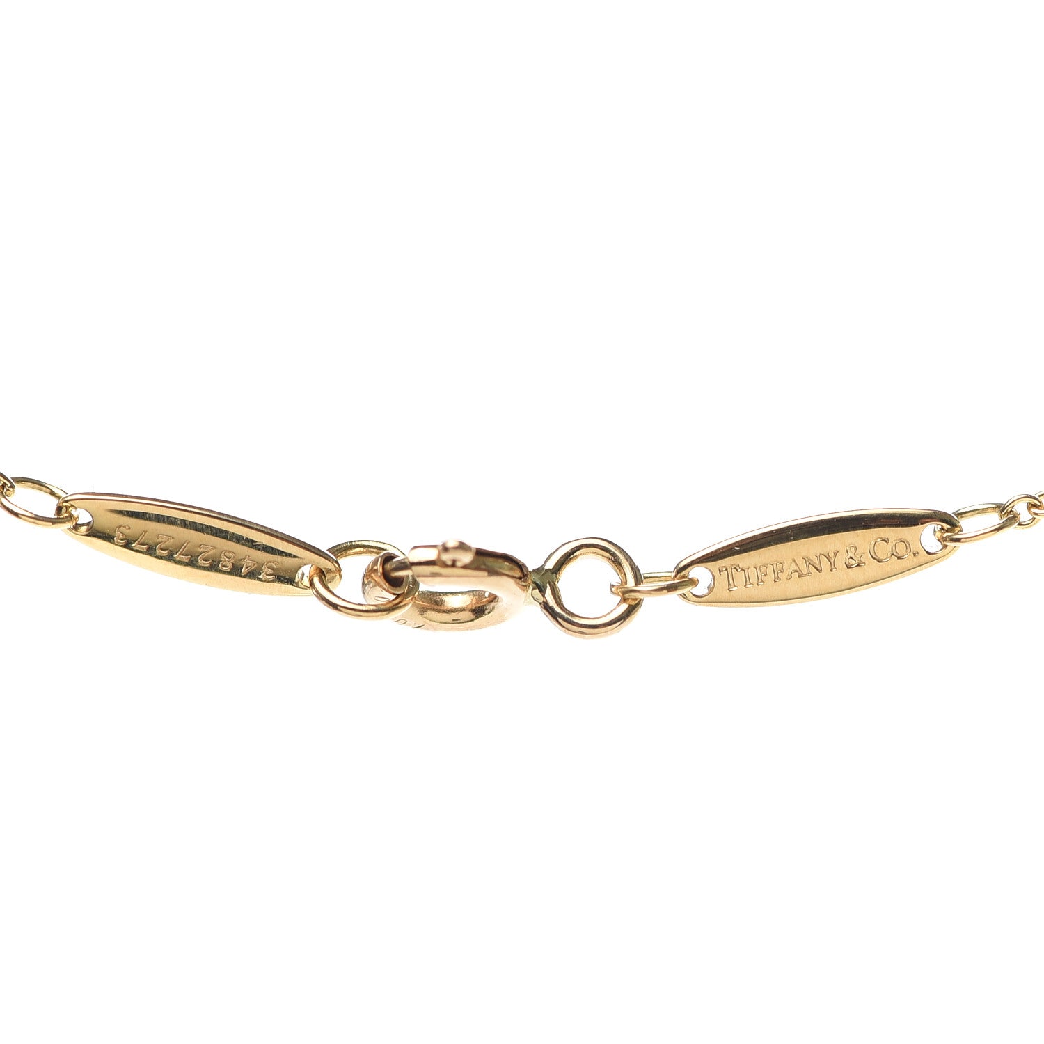 Tiffany 18K Yellow Gold Diamond .43ct Elsa Peretti Diamonds by the Yard Pendant Necklace 5 of 7