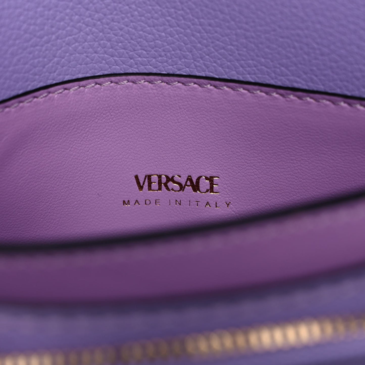 Grained Calfskin La Medusa Shoulder Bag Lilac