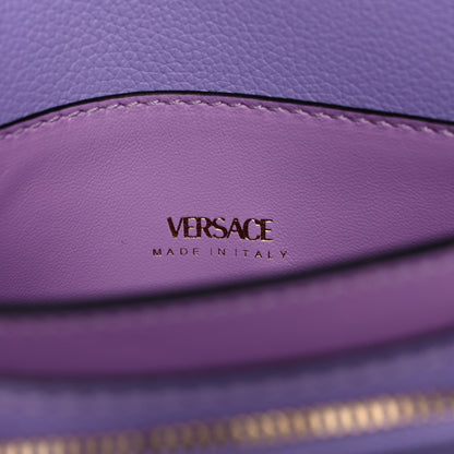 Versace Grained Calfskin La Medusa Shoulder Bag Lilac 6 of 9