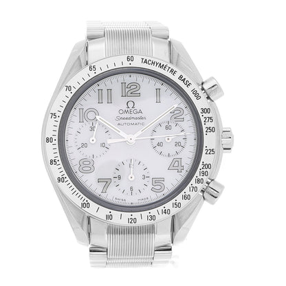 Omega Stainless Steel Mother of Pearl 39mm Speedmaster Chronograph Automatic Watch 3834.70.36 1 of 5