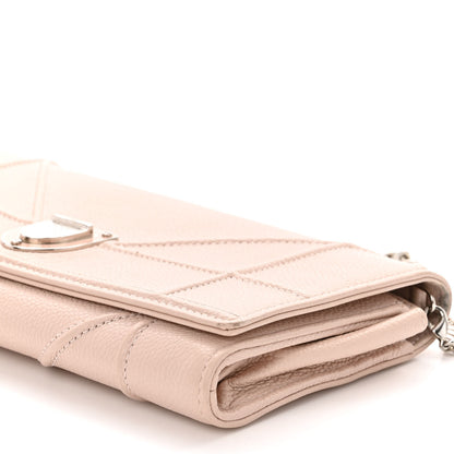 Christian Dior Grained Calfskin Diorama Croisiere Chain Wallet Rose Poudre 10 of 11