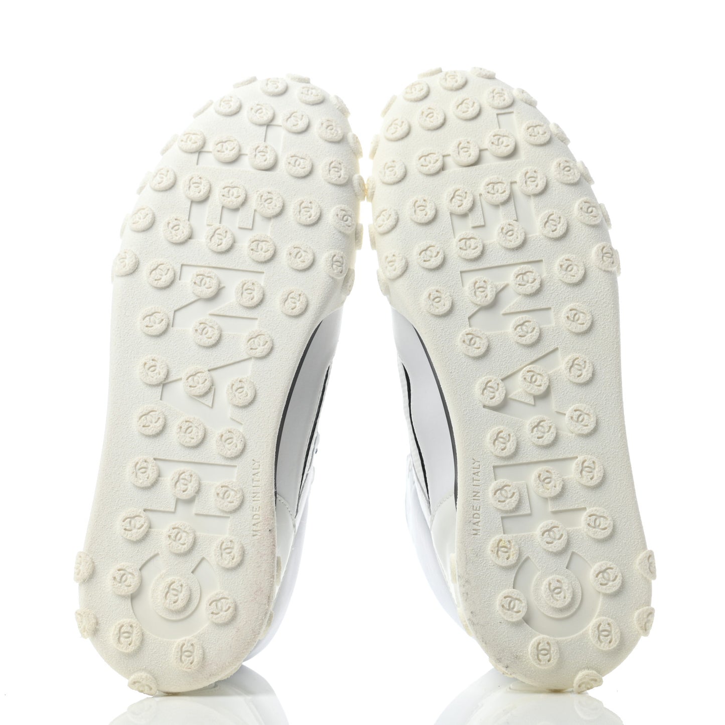 Calfskin Mesh Lycra Womens Logo High Top Sneakers 39 White