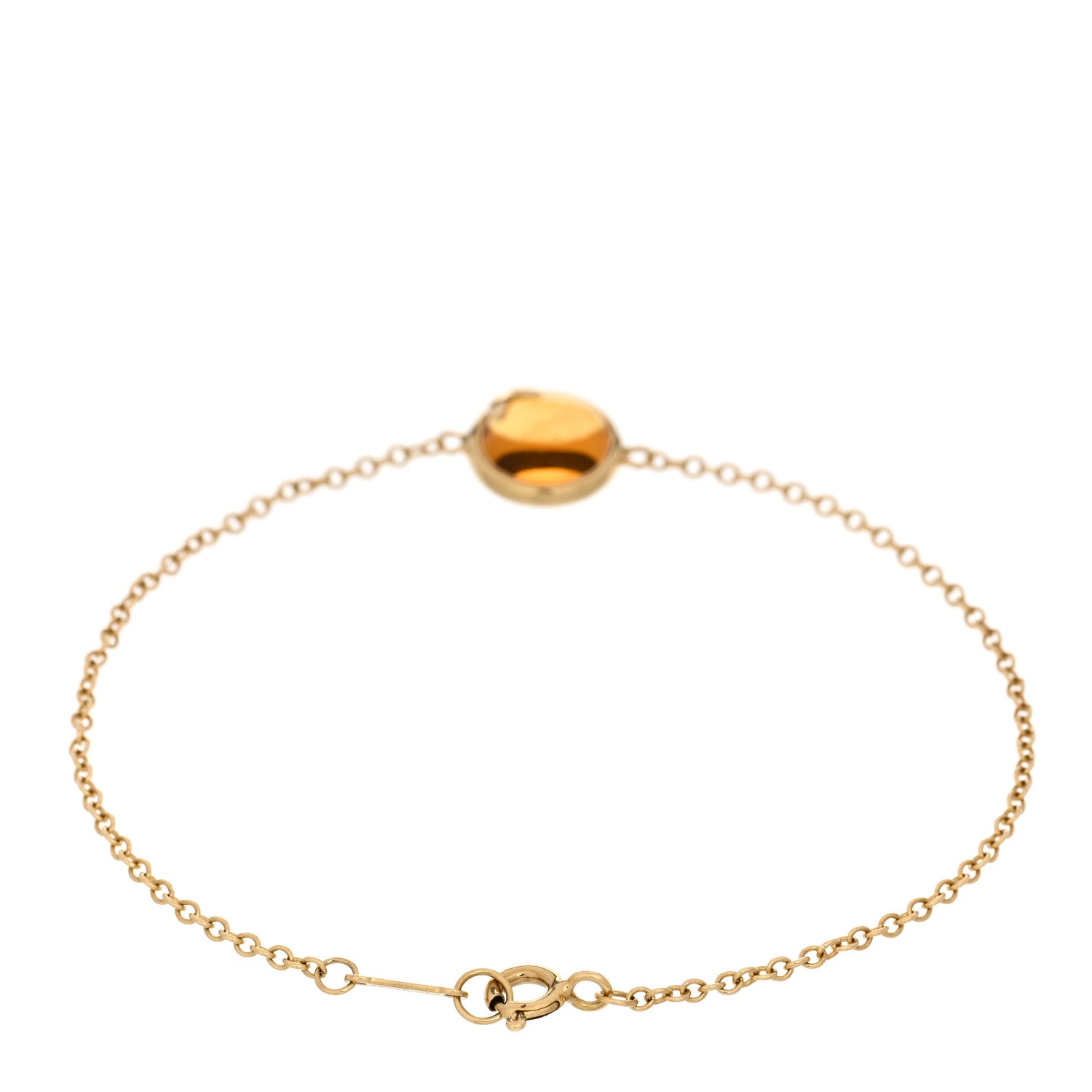 Tiffany 18K Yellow Gold Citrine Paloma Picasso Olive Leaf Bracelet 2 of 3