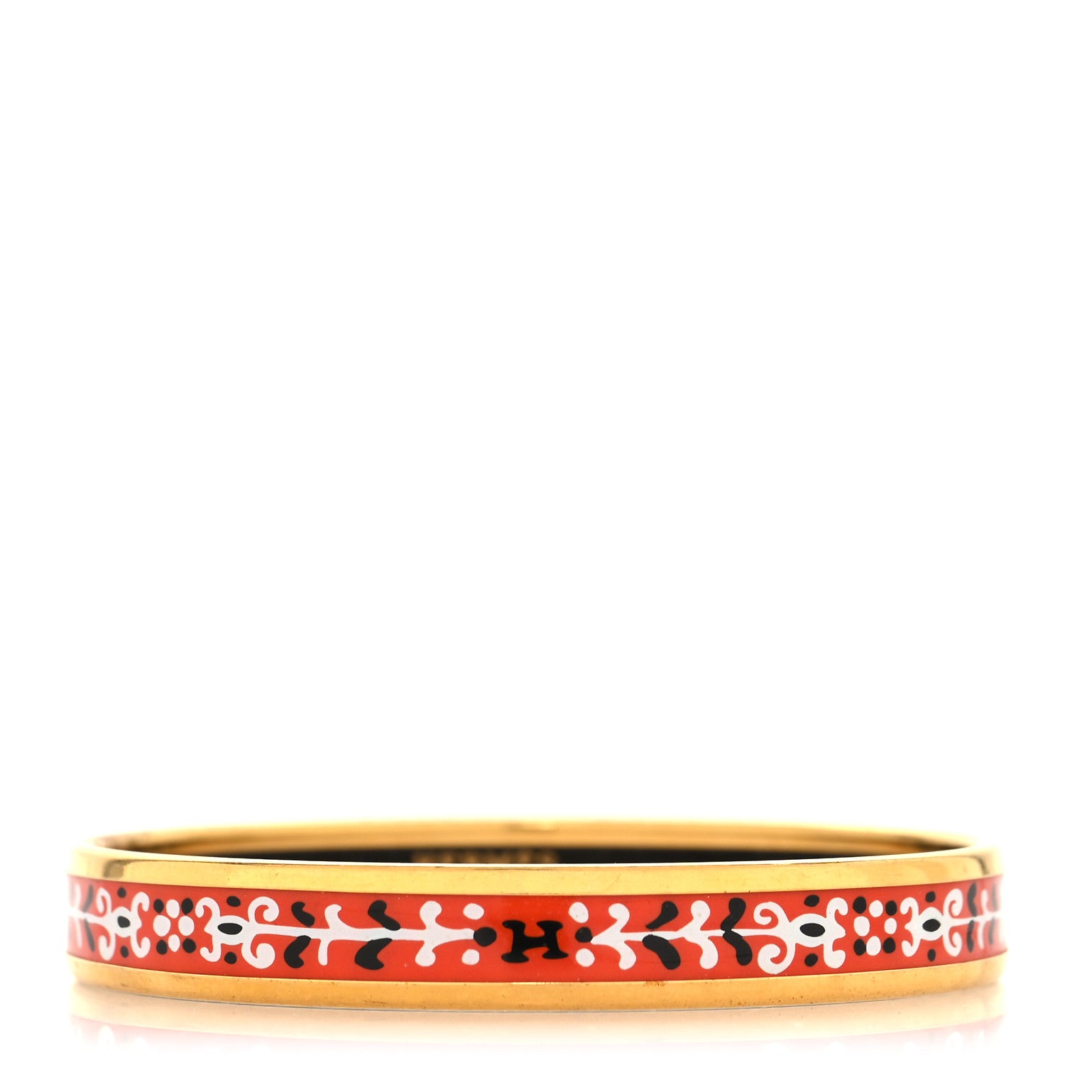 Hermes Enamel Narrow Printed Bracelet 65 1 of 5