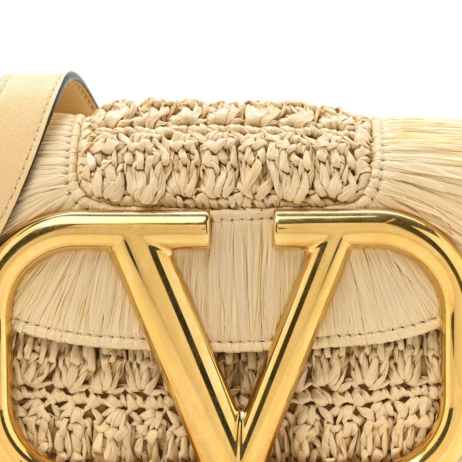 Valentino Garavani Raffia Braided Small Supervee Crossbody Bag