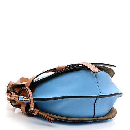 Loewe Calfskin Small Gate Crossbody Bag Tan Sky Blue 4 of 9