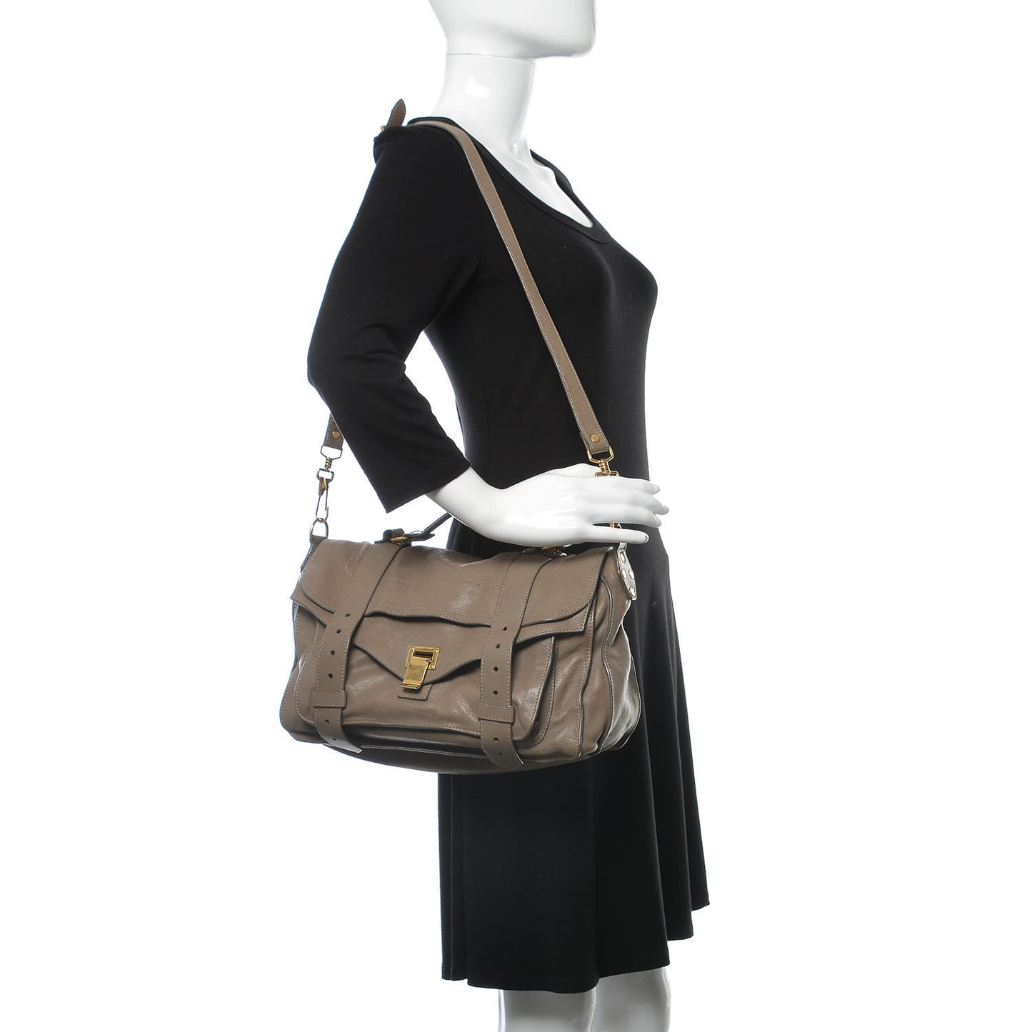 Lambskin Medium PS1 Satchel Smoke
