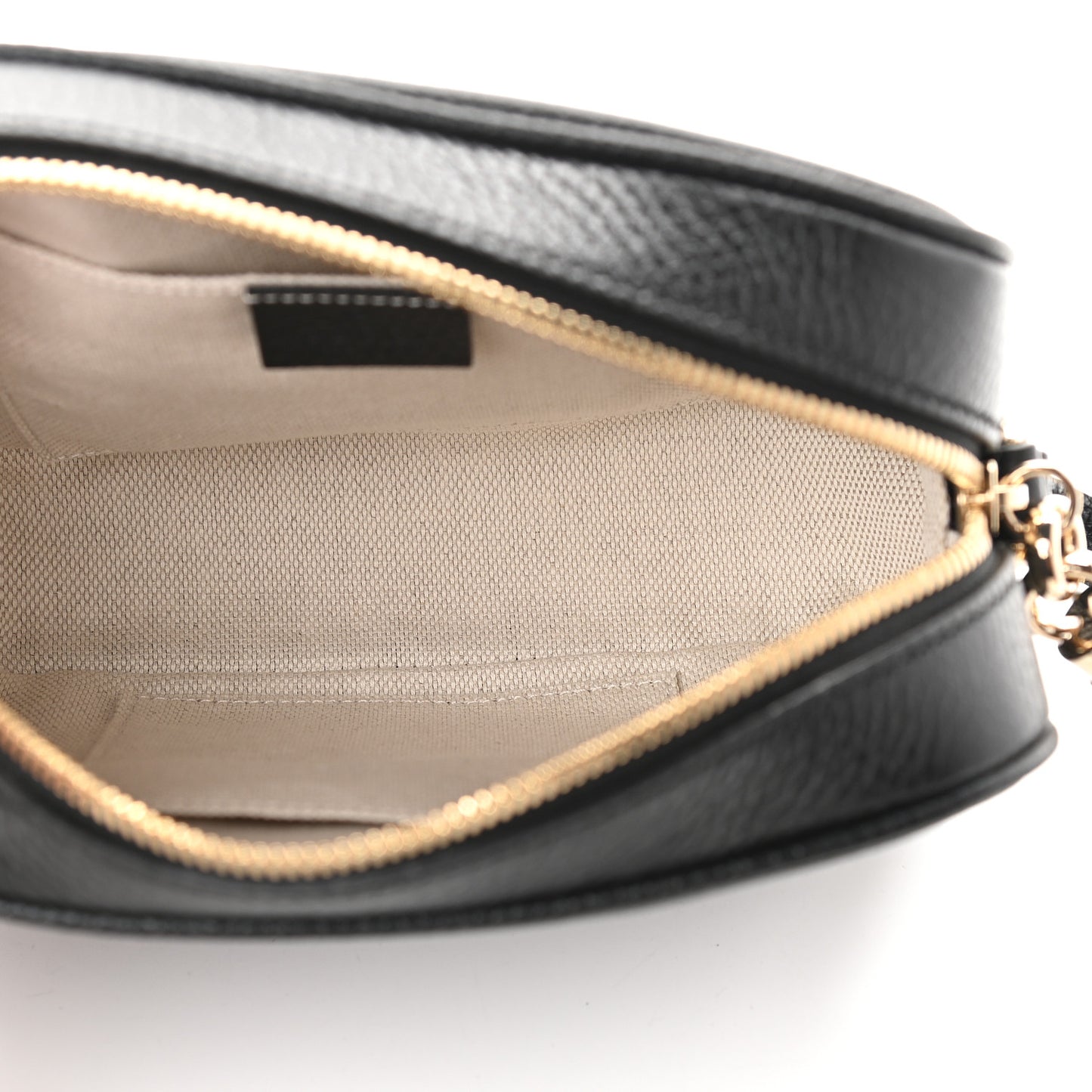 Pebbled Calfskin Small Soho Disco Bag Black