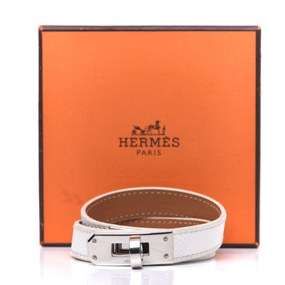 Hermes Epsom Kelly Double Tour Bracelet S White 6 of 6