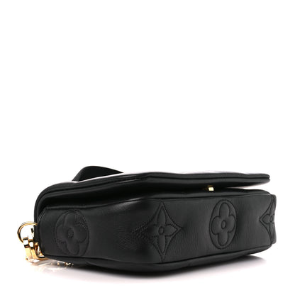 Louis Vuitton Calfskin Bubblegram Wallet On Strap Black 4 of 9