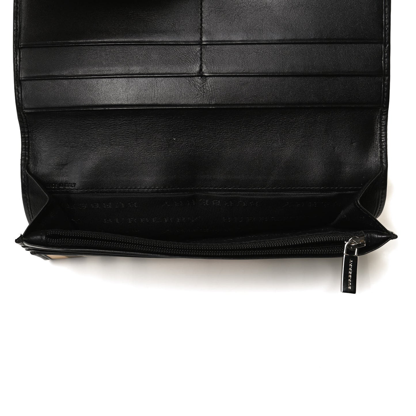 House Check Continental Wallet Black