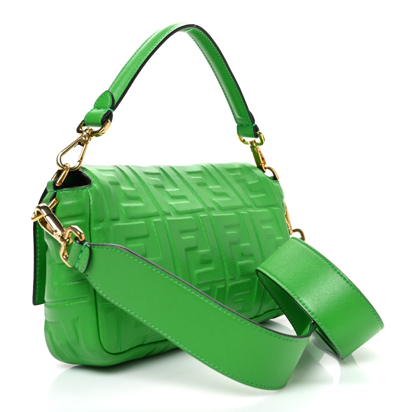 Nappa FF 1974 Embossed Baguette Tomatillo