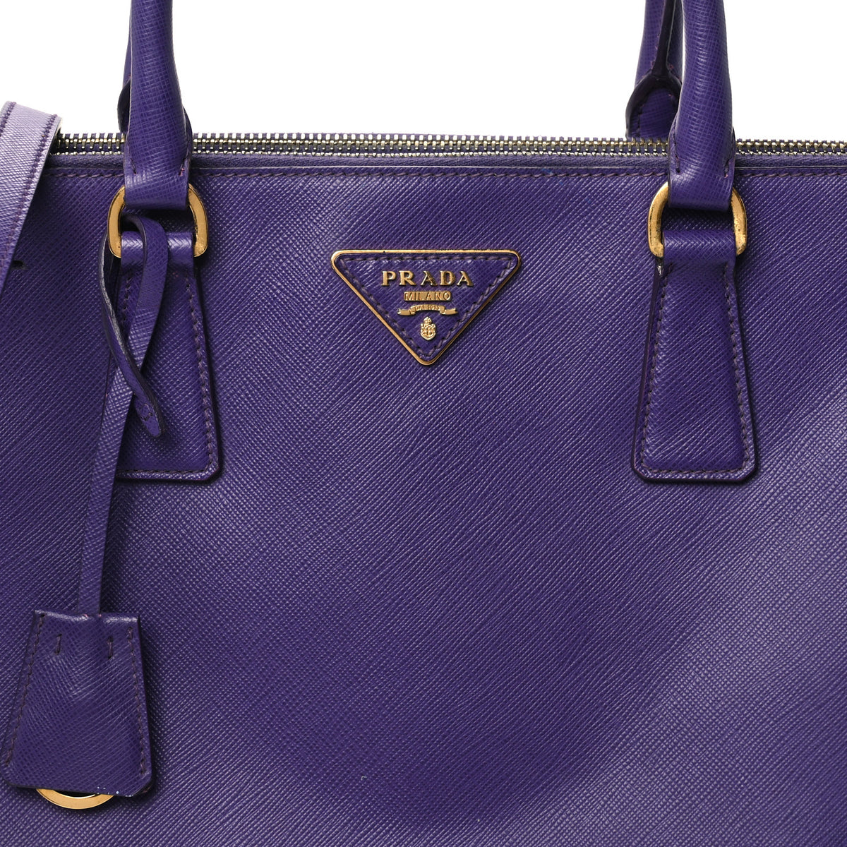 Prada Saffiano Medium Galleria Double Zip Tote Viola 11 of 13