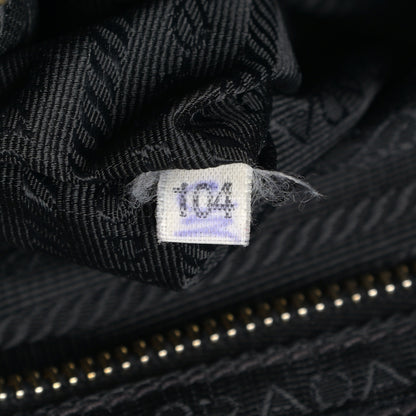 Prada Vitello Daino Pushlock Hobo Black 6 of 13