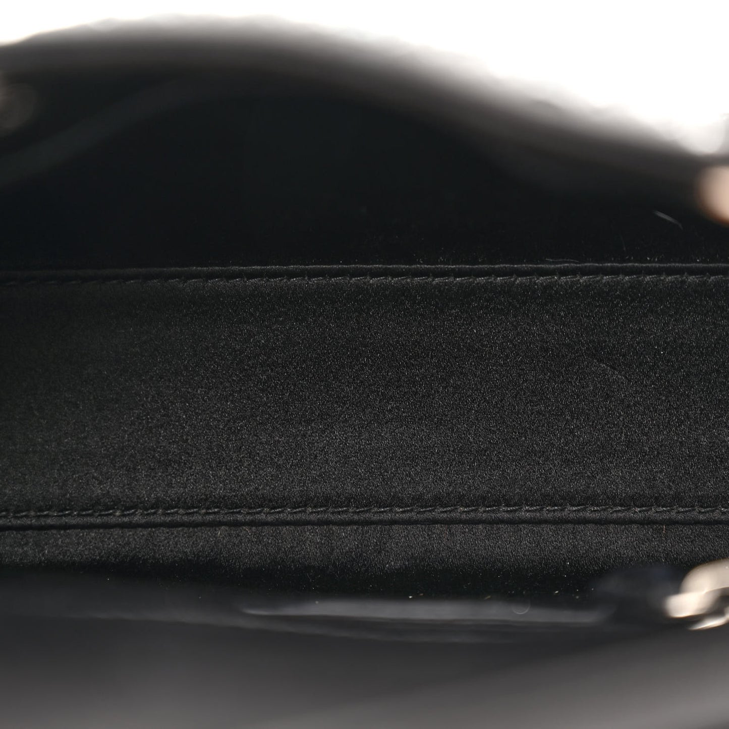 Satin Crystal Cannage Mini Lady Dior Black