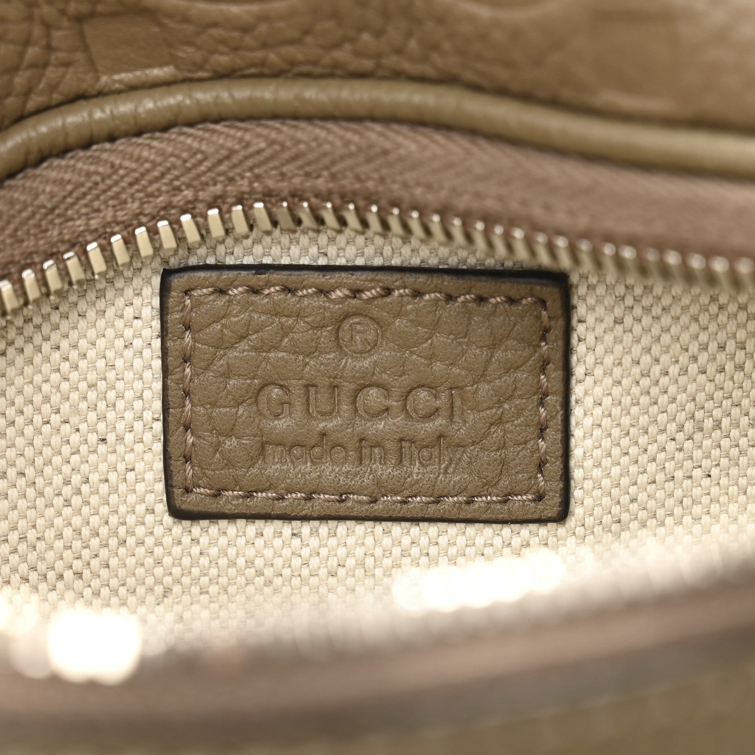 Gucci Piuma Calfskin Jumbo GG Embossed Small Belt Bag Good Taupe 6 of 10