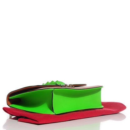 Valentino Garavani Vitello Medium Glam Lock Rockstud Flap Green Fluo Light Cuir 4 of 8
