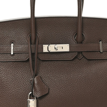 Hermes Taurillon Clemence Birkin 35 Cafe 8 of 12
