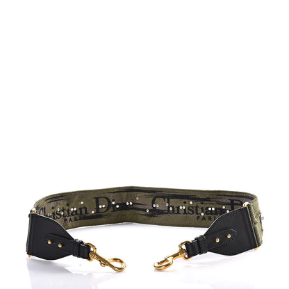 Christian Dior Canvas Embroidered Studded Camouflage Shoulder Strap Vert Multicolor 3 of 11