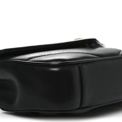 Saint Laurent Lambskin Chevron Quilted Mini Loulou Black 10 of 11