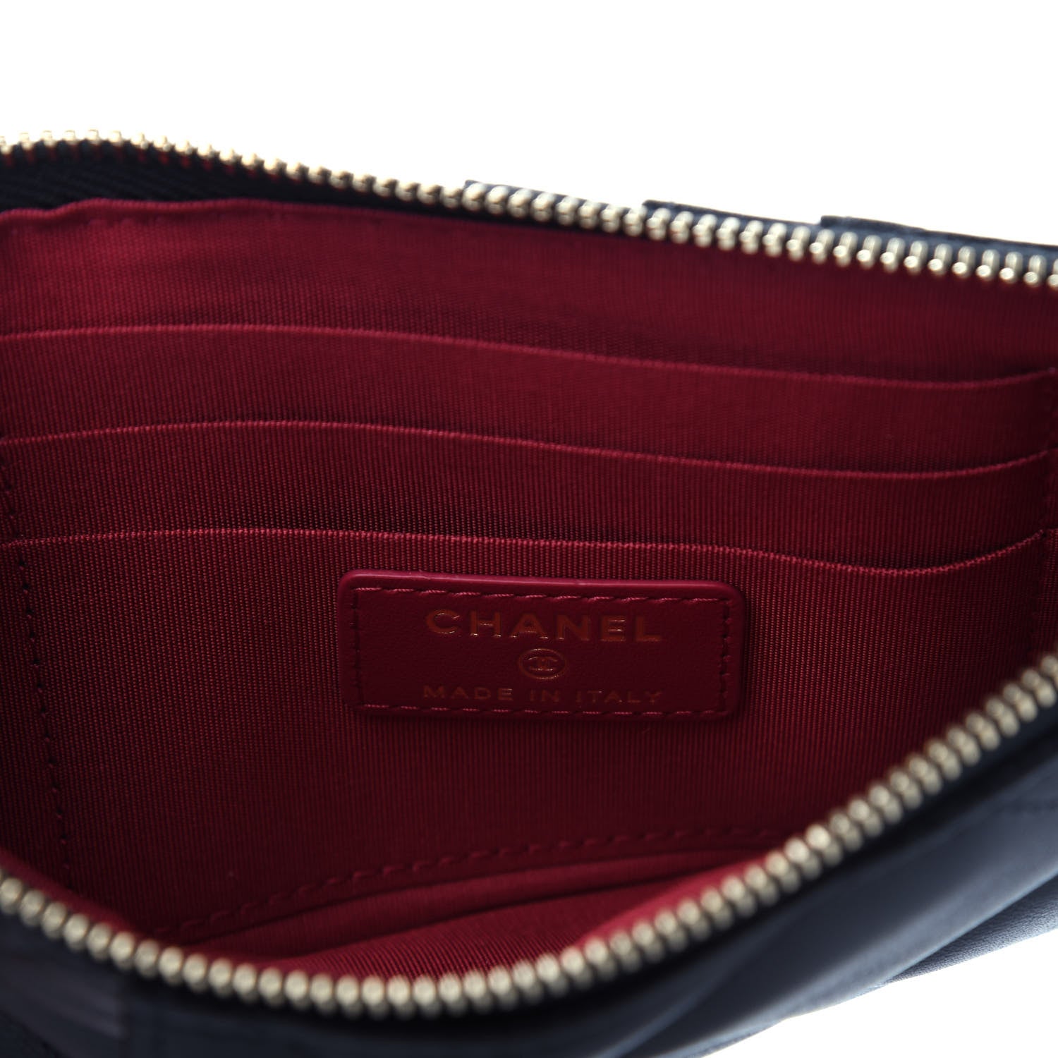 Chanel Goatskin Quilted 19 Flat Wallet Pouch Black 6 of 7