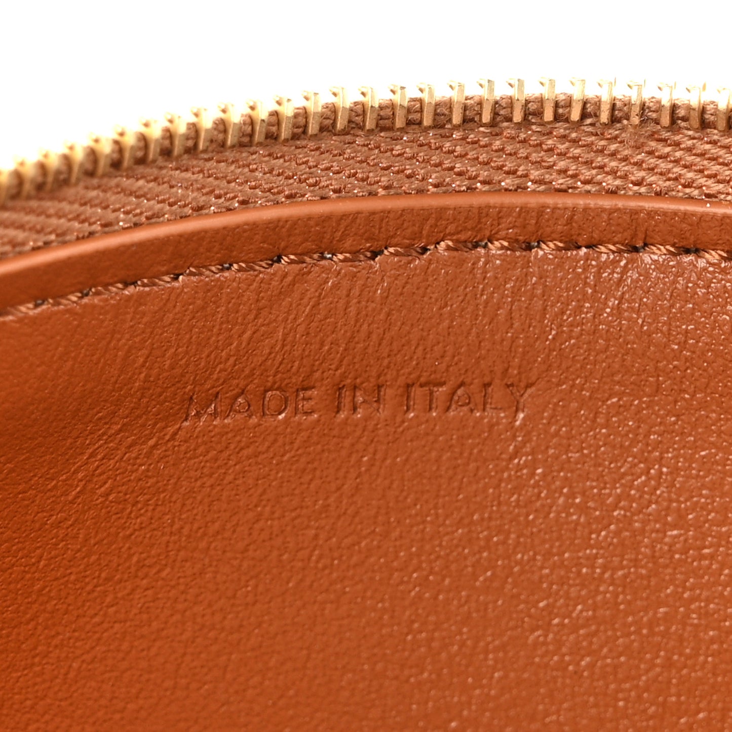 Smooth Calfskin Cuir Triomphe Coin and Card Pouch With Hook Tan