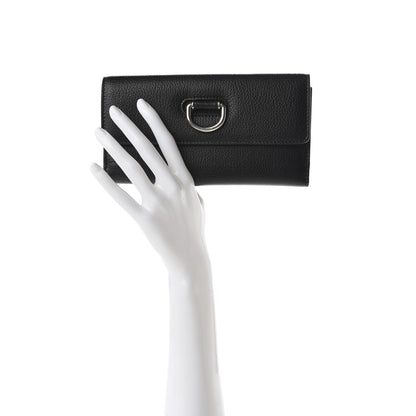 Burberry Goatskin D-Ring Continental Wallet Black 2 of 7