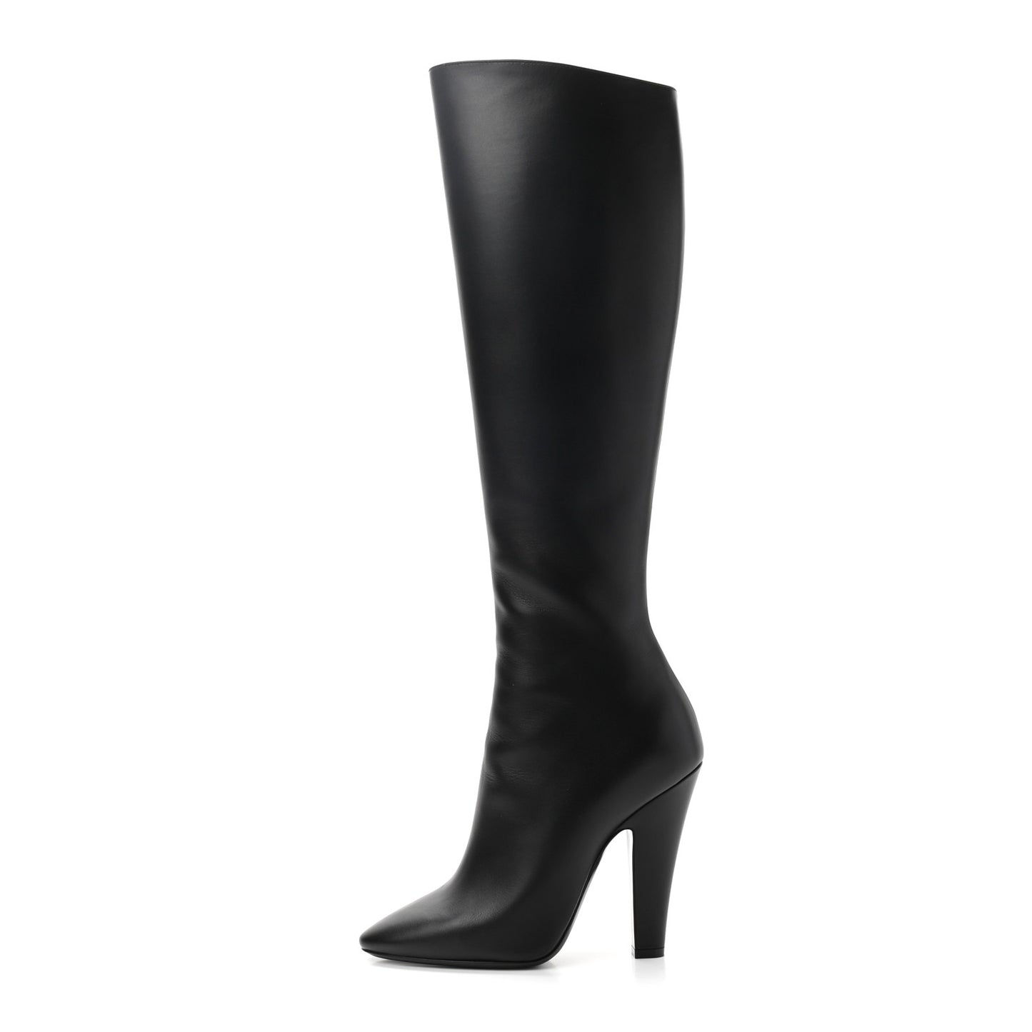 Smooth Calfskin 68 Knee High Boots 38.5 Black