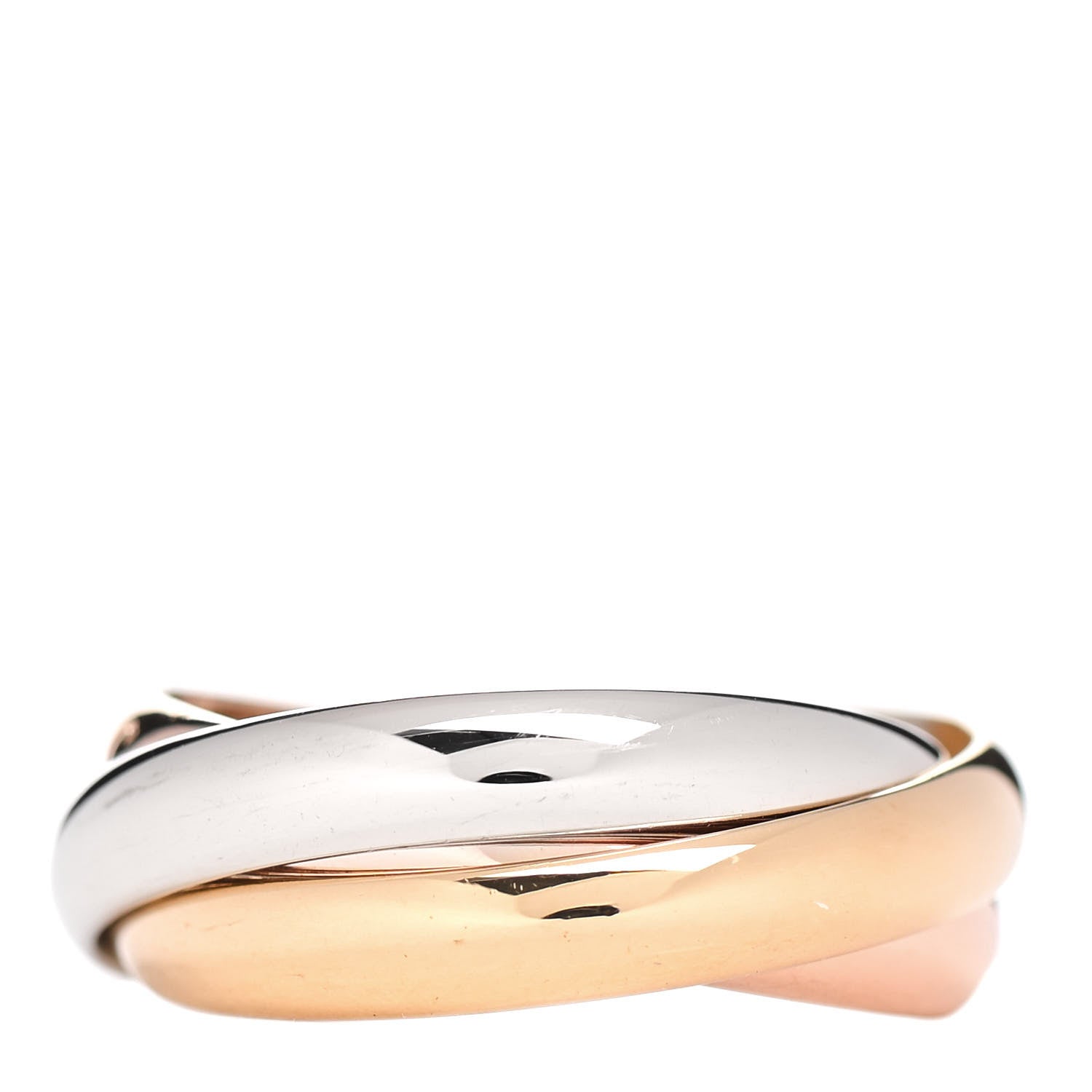 Cartier 18K Pink Yellow White Gold Classic Les Must De Cartier Trinity Ring 56 7.5 3 of 4