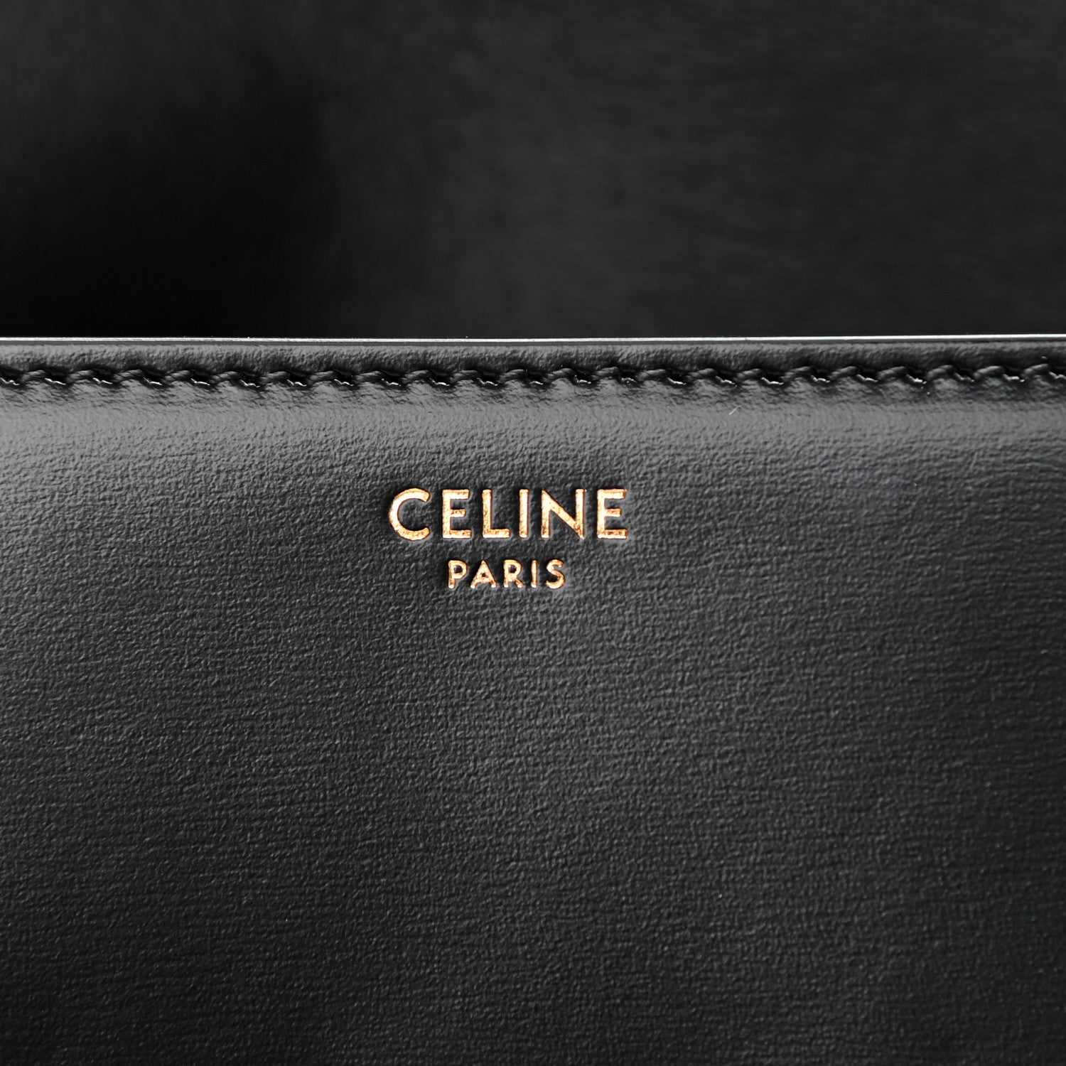 Celine Shiny Calfskin Triomphe Shoulder Bag Black 8 of 11