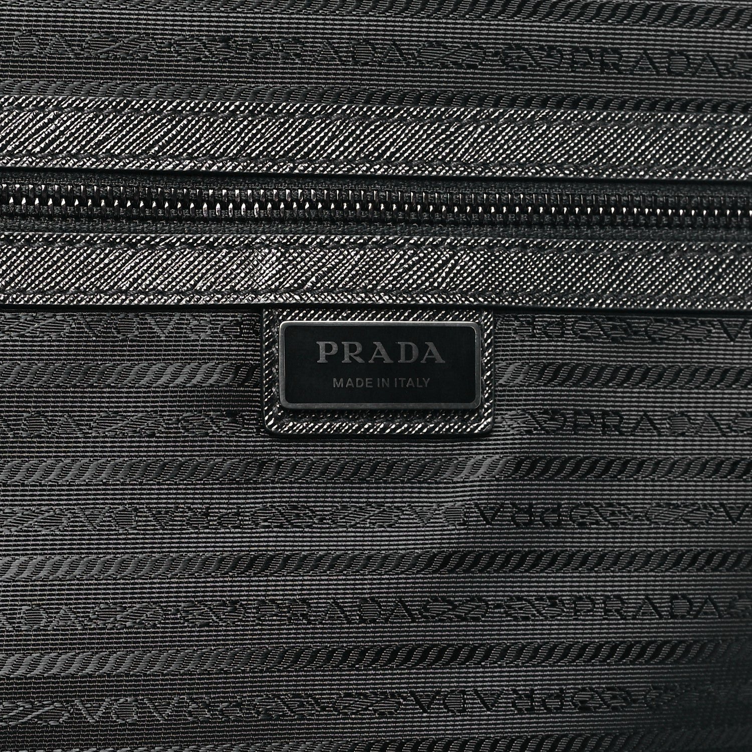 Prada Tessuto Nylon Saffiano Trolley Luggage Black 5 of 7