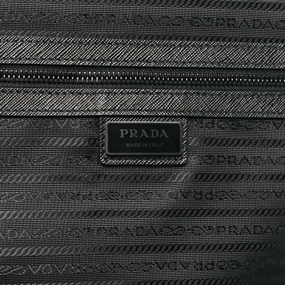Prada Tessuto Nylon Saffiano Trolley Luggage Black 5 of 7